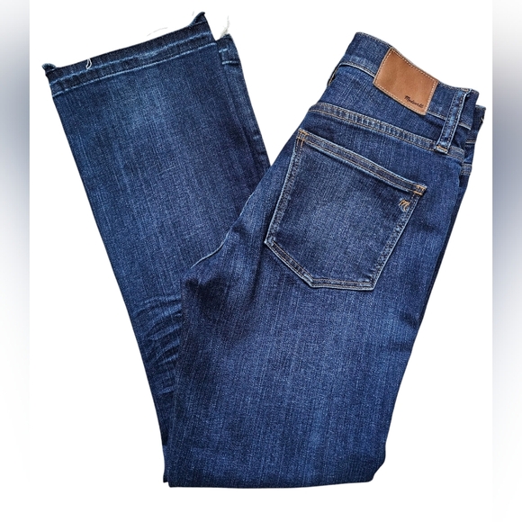 Madewell Women's "Cali Demi Boot" cropped/mini flare raw hem, size 25 - Picture 7 of 10